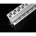 Silamp profil aluminium encastr d'angle 1m pour ruban led couvercle blanc opaque