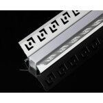 Silamp profil aluminium encastr d'angle 2m pour ruban led couvercle blanc opaque