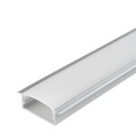 Silumen profil� aluminium large encastrable 2m pour ruban led - cache opaque blanc