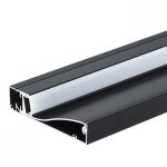 Silamp profil aluminium plinthe couleur noir 2m pour ruban led 10mm