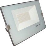 Silamp projecteur led extrieur 50w ip65 no flicker - bleu gris - blanc froid 6000k - 8000k