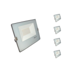 Silamp projecteur led extrieur 50w ip65 no flicker - bleu gris (pack de 5) - blanc neutre 4000k - 5500k ...