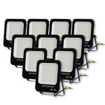 Optonica projecteur led extrieur smd 50w ip65 noir (pack de 10) - blanc froid 6000k - 8000k
