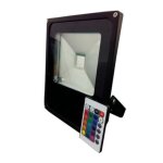 Optonica projecteur led rgb 10w ext�rieur ip66 plat noir