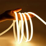Silamp ruban led cob 20m 220v ac recoupable ip65 432led / m - blanc chaud 2300k - 3500k