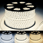 Silamp ruban led fin 50m 220v recoupable 20cm ip65 2835 120led / m - blanc chaud 2300k - 3500k