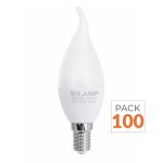 Silamp ampoule led e14 flamme 8w 220v �38mm (pack de 100) - blanc froid 6000k - 8000k