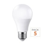 Silamp ampoule led e27 9w 220v a60 180� (pack de 5) - blanc neutre 4000k - 5500k