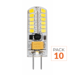 Silamp ampoule led g4 12v 3w smd2835 24led 360� (pack de 10) - blanc chaud 2300k - 3500k