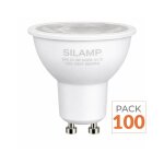 Silamp ampoule led gu10 6w 220v smd2835 par16 10led 100� (pack de 100) - blanc neutre 4000k - 5500k