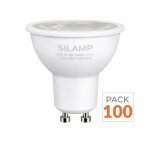 Silamp ampoule led gu10 8w 220v par16 cob (pack de 100) - blanc neutre 4000k - 5500k