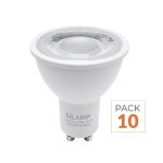 Silamp ampoule led gu10 dimmable 8w 220v smd2835 par16 60� (pack de 10) - blanc froid 6000k - 8000k