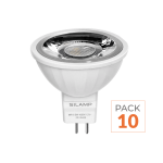 Silamp ampoule led gu5. 3 / mr16 12v 8w smd 80� (pack de 10) - blanc neutre 4000k - 5500k