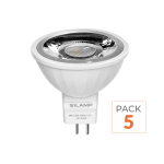 Silamp ampoule led gu5. 3 / mr16 12v 8w smd 80� (pack de 5) - blanc froid 6000k - 8000k