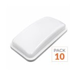Silamp pack de 10 - applique led murale 20w rectangulaire ip65 - blanc froid 6000k - 8000k