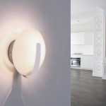 Silamp applique murale blanche led ip40 5w avec r�flecteur - blanc chaud 2300k - 3500k