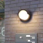 Silamp applique murale led 15w noire ronde ip65 cct avec cache - 3000k / 4200k / 6400k