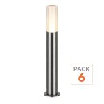 Silamp borne ext�rieure 100cm 220v ip65 argent pour ampoule e27 (pack de 6)