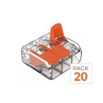 Silamp pack de 20 - borne de raccordement � levier 3 entr�es