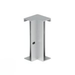 Silamp connecteur d'angle pour profil aluminium plinthe couleur argent