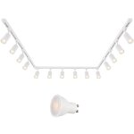 Silamp kit rail led triphas� en u + 14 spots gu10 blanc - 800 cm - blanc neutre (4000k - 5500k)