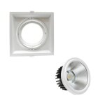 Silamp kit support ar111 encastrable orientable avec ampoule led 20w - blanc chaud 2300k - 3500k