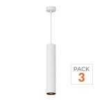 Silamp luminaire suspendu gu10 ip20 30cm blanc (pack de 3)