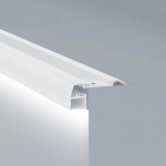 Silamp nez de marche alu 2m blanc pour ruban led 10mm Silamp nez de marche alu 2m blanc pour ruban led 10mm