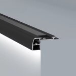 Silumen nez de marche alu 2m noir pour ruban led 10mm