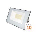 Silamp pack de 10 - projecteur led ext�rieur 50w ip65 no flicker - bleu gris - blanc neutre 4000k - 5500k ...