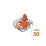 Silamp borne de raccordement � levier 3 entr�es - pack de 50