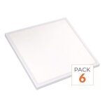 Silamp panneau led 60x60 slim 36w blanc - pack de 6 - blanc chaud 2300k - 3500k