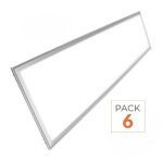 Silamp panneau led 120x30 slim 36w alu (pack de 6) - blanc chaud 2300k - 3500k
