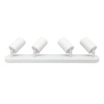 Silamp plafonnier 4 spots orientables alu blanc pour ampoule gu10