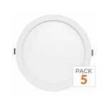 Silamp plafonnier led rond 24w 220v (pack de 5) - blanc froid 6000k - 8000k