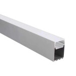 Silamp profil� aluminium 2m pour r�glette led suspendue sur mesure corps blanc diffuseur blanc