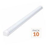 Silamp r�glette led 90cm 24w (pack de 10) - blanc froid 6000k - 8000k
