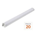Silamp pack de 20 - r�glette led �tanche 120cm 36w ip65 - blanc froid 6000k - 8000k