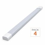 Silamp pack de 4 - r�glette led �tanche 120cm 36w ip65 - blanc neutre 4000k - 5500k