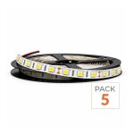 Silamp ruban led 12v 5m 5050 ip20 60led / m - pack de 5 - blanc froid 6000k - 8000k