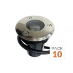 Silamp spot ext�rieur encastrable led ip65 220v sol 3w 45� (pack de 10) - blanc chaud 2300k - 3500k