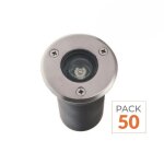 Silamp spot ext�rieur encastrable led ip65 220v sol 3w 45� (pack de 50) - blanc neutre 4000k - 5500k