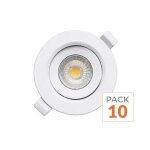 Silamp spot led encastrable 5w cct 38� orientable - 3000k / 4000k / 6000k (pack de 10)