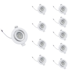 Silamp spot led encastrable 5w cct 38 orientable - 3000k / 4000k / 6000k (pack de 10)