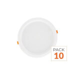 Silamp spot led encastrable plat �tanche 30w blanc transformateur int�gr� - pack de 10 - blanc chaud ...