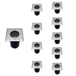 Silamp spot led extrieur encastrable carr pour ampoule gu10 (pack de 10)