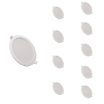 Silamp spot led extra plat downlight rond 18w blanc cct - 3000k / 4000k / 6000k ( pack de 10 )