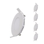 Silamp spot led extra plat rond blanc 12w (pack de 5) - blanc chaud 2300k - 3500k
