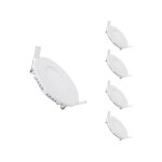 Silamp spot led extra plat rond blanc 3w (pack de 5) - blanc chaud 2300k - 3500k
