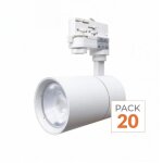 Silamp spot led sur rail 30w 80� triphas� blanc (pack de 20) - blanc chaud 2300k - 3500k